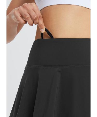Baleaf Women's Pleated Tennis Skirt with Ruffle Layers and Shorts - Black Medium - Buy Online on GoSupps.com