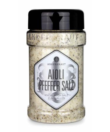 Ankerkraut Aioli-Pepper Salt for Aioli Butter Finisher Salt 310g in Shaker 310g Shaker