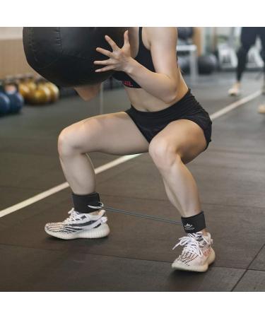 Vishusju Neoprene Ankle Wrist Cuffs with D-Ring for Cable Machines - Adjustable Glute Kickback Straps for Legs Exercise - Buy Online on GoSupps.com