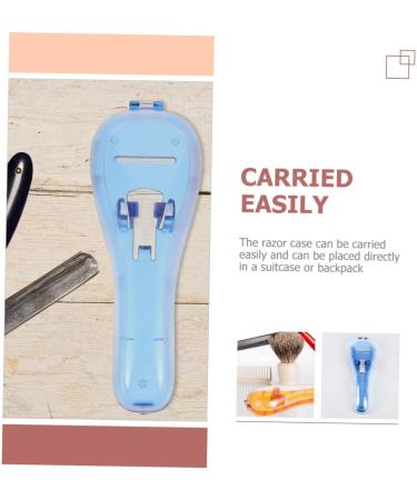 2 Series Box Razor Storage Set - Universal Travel Razor Case & Cover | Safe & Portable Razor Organizer (16.5x6x3.5cm) - Orange & Blue - Buy Online on GoSupps.com