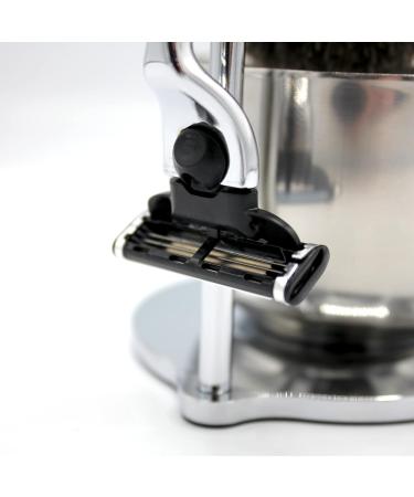 Vintage Shaving Set for Men | Complete Old Style Razor Brush & Stainless Steel Holder - Buy Online on GoSupps.com