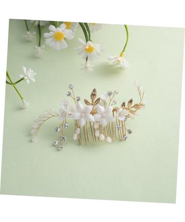 Beavorty Bridal Headwear Hair Accessories for Women Bride Hairpin Hair Side Comb Women Hair Pin Metal Hair Comb Decorative Hair Combs Flower Hair Comb Hair Comb for Bride Girl Headpiece - Buy Online on GoSupps.com