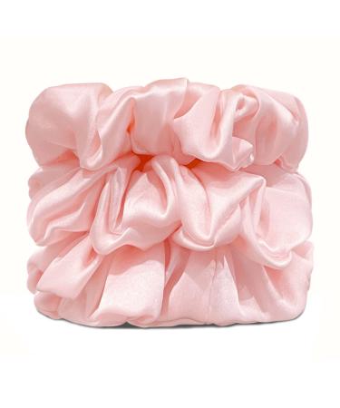Suncdelv 100% Silk Scrunchies for Hair - 22 Momme Anti-crease & Breakage Hair Ties - Natural Women Hair Accessories - Pink - 3PCS - Buy Online on GoSupps.com