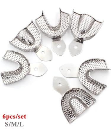 UINMYREO Stainless Steel Impression Trays - Set of 6 Pairs for Denture Orthodontics - Buy Online on GoSupps.com