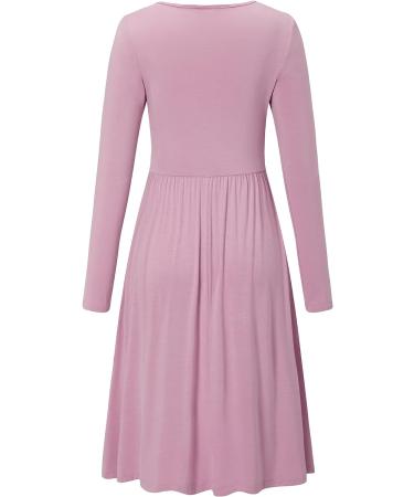 OUGES Womens V-Neck Floral Maternity Nursing Dress with Pockets - XL Pink - Buy Online on GoSupps.com