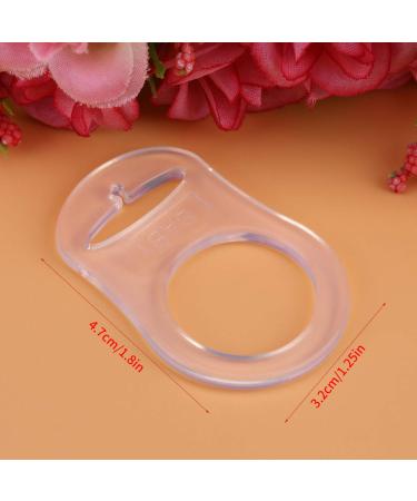 10-Piece Silicone Clear Baby Pacifier Holder Clip & Case | Transparent Adapter for Button Style Pacifier Leash & Teething Toys - Buy Online on GoSupps.com