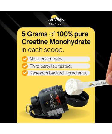 Micronized Creatine Monohydrate by NevaSet 3-Month Supply of 5000mg Creatine supplement for muscle growth increased strength enhanced energy improved athletic performance cognitive health. Cherry Cherry 1.09 Pound (Pac  - Buy Online on GoSupps.com