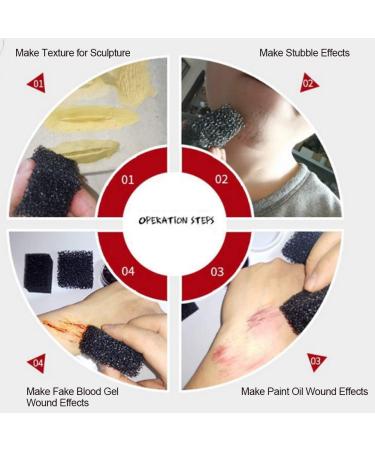 Verdant Touch Blood Makeup Sponge Halloween Xmas Special FX Blood Scar Stubble Makeup Sponge 03 - Buy Online on GoSupps.com