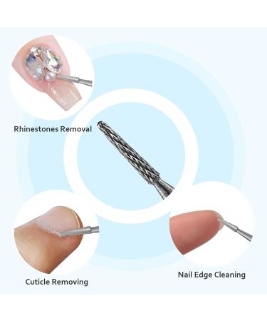 CGBE Nail Miller Attachments | 3/32 Wolfram Carbide Bits for Manicure & Pedicure | Cone Shape Drill Bits for Dead Skin & Rhinestones Removal - Buy Online on GoSupps.com