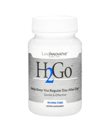 Lane Labs - H2Go Helps Relieve Constipation and Irregularity Gentle and Effective Natural Mineral Supplement Supports Colon and Digestive Health No Artificial Irritation (90 Mini-tabs)