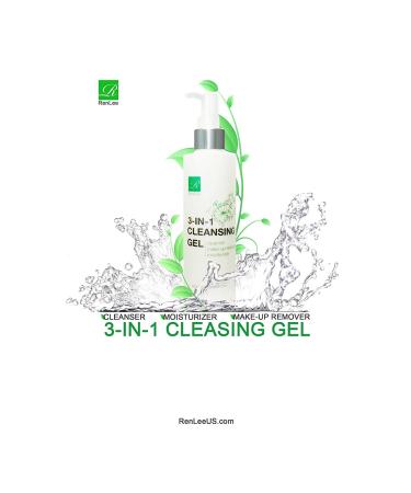 RENLEE 3-in-1 Cleansing Gel with Rose Oil | Made in USA Face Wash & Makeup Remover for All Skin Types | Ideal for Kids Teens & Adults - Buy Online on GoSupps.com