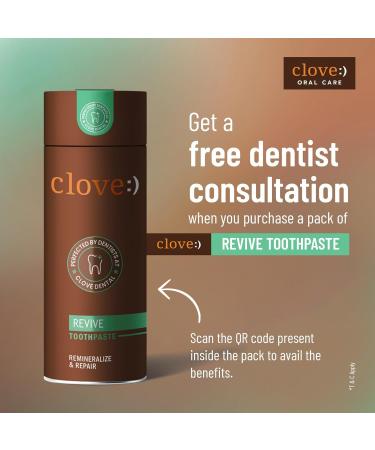 Clo.ve Revive Toothpaste | Enamel Repair & Remineralization | Sensitivity Relief | Fight Gum Diseasse | Triclosan Free | Paraben Free | Peroxide Free | Pack of 1 (100g) - Buy Online on GoSupps.com