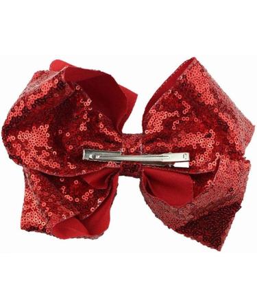 Tossens Party Hair Bow Clips - 2 Pieces Big Bling Glitter Ribbons for St. Patrick's Day - Buy Online on GoSupps.com