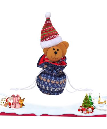 KOMBIUDA 1pc Christmas Candy Portable Storage Ornament Hanging Bag Little Knitted Bear Adorable Kids Bags - Buy Online on GoSupps.com