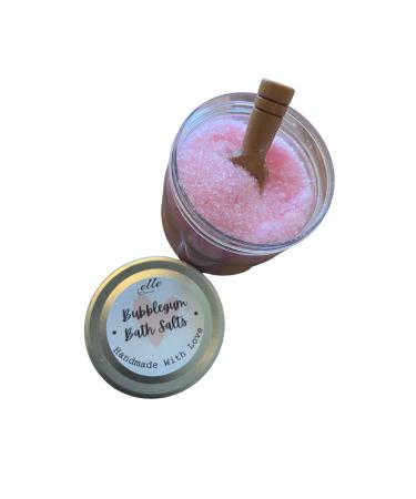 Elle Beauty Bubble Gum Scented Handmade 8 Oz Jar of Bath Salts