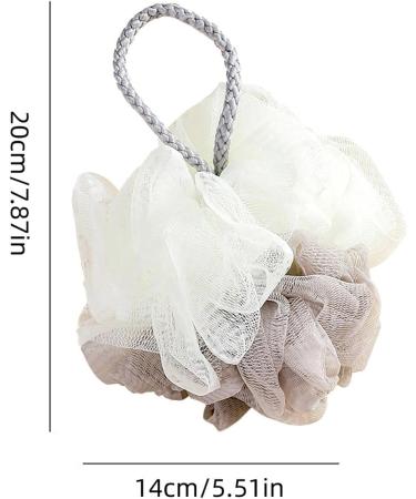 Gralara Body Puff Bath Sponge - Portable Shower Ball for Bathroom | Gray Bath Sponge for Ultimate Cleanliness - Buy Online on GoSupps.com