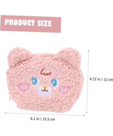 FOMIYES Plush Cosmetic Bag & Organizer for Women - Travel Makeup Vanity & Toothbrush Organizer - Pink 15.5X12X5.5CM - Buy Online on GoSupps.com