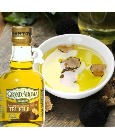 Grand'aroma Truffle Extra Virgin Olive Oil 8.5oz Bottles (Pack of 3) - Rich Truffle Flavor - Buy Online on GoSupps.com