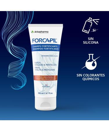 Forcapil keratin fortifying shampoo 200 ml - Buy Online on GoSupps.com