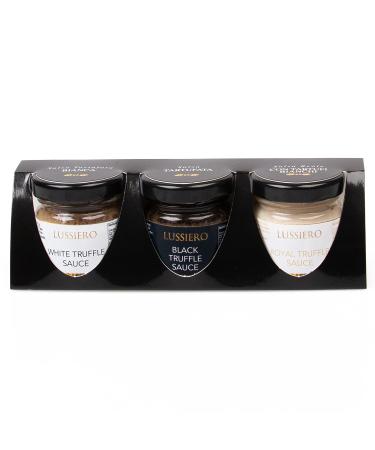 Lussiero Truffle Gift Set - White Bianchetto Truffle Sauce Black Summer Truffle Sauce and Royale White Truffle Sauce 90g - Buy Online on GoSupps.com