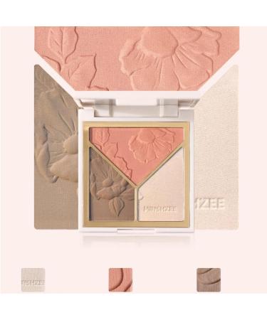 jojomis 3Colors Highlighter Contour Palett Face Contouring Kit Nose Shadow Highlighting Powder - Red - Buy Online on GoSupps.com