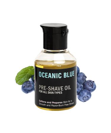 Pin k Woolf Pre-Shave Oil For Men (Oceanic Blue) Softens And Prepares Skin For A Smooth And Razor Burn Free Shave Suitable For All Skin Type - 50 ml (Pack Of 1)