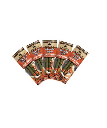 King Palm | Pumpkin Cream | 5 Packs | 10 Flavoured Pre Rolled Cones | Size: Mini (1g) | Palm Leaf Wraps