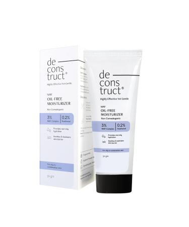 De-construct Oil-Free Moisturizer For Oily Skin 50g | 3% NMF Complex + 0.2% Panthenol | Lightweight Gel Moisturizer |Face Cream For Oily to Combination Skin