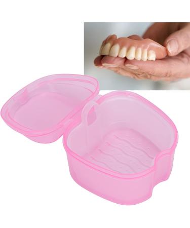 Shop Verdant Touch Denture Bath Case with Strainer Basket - Pink Storage Container for Artificial Teeth | International Shipping Available - Buy Online on GoSupps.com