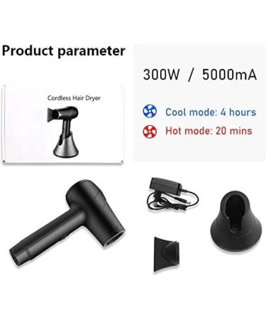 Cordless Hairdryer Rechargeable Wireless Hair Dryer W/Charging Base Hot & Cold Air Blow Dryer for Blowing Hair/Painting Drying/Pet Care Hilarious123 - Buy Online on GoSupps.com