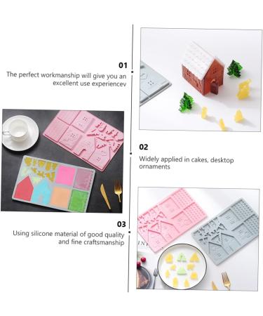 Ciieeo 14 Pcs Cake Baking Tools Silicone Molds Tuile Molds Silicone House Chocolate DIY Mold Fudge Material - Buy Online on GoSupps.com
