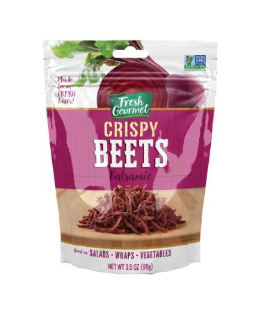Fresh Gourmet Crispy Balsamic Beets - 3.5 Ounce, Pack of 6 - Low Carb, Crunchy Snack and Salad Topper Crispy Beets