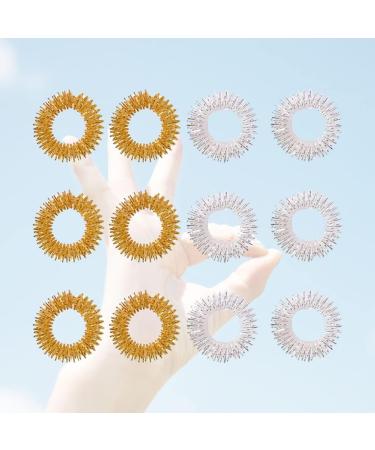 Magiclulu 20-Pack Finger Massage Rings Calming Sensory Toys for Kids | Mini Iron Restless Finger Spring Cuffs - Buy Online on GoSupps.com