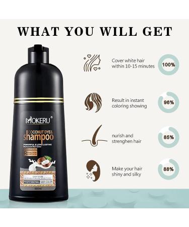 FVQUHVO Dark Brown Hair Color Shampoo for Gray Hair - Instant Hair Dye 3-in-1 - Herbal Long Lasting Formula 16.90 Fl Oz - Buy Online on GoSupps.com