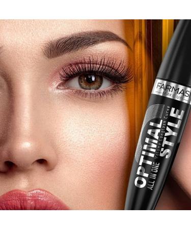FARMASi Optimal Style Mascara - Volume Longlash Curve | Black 0.27 fl. oz/8ml - Buy Online on GoSupps.com