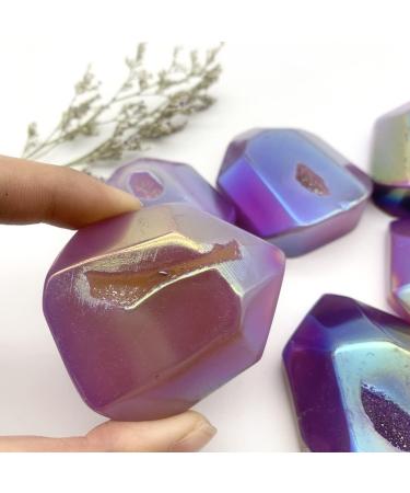 Gemstones for Decoration Natural Electroplating Geode Agate Point Cluster Raw Quartz Polished Decoraction Decor Stones Crystal Home Goods - Buy Online on GoSupps.com