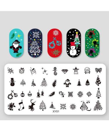 5PCS Christmas Nail Stamp Plates - Tree Snowflake & Elk Designs | Nail Art Tools for Women - Buy Online on GoSupps.com