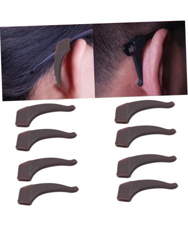 Stobok 5 Pairs Anti-Slip Glasses Holder Pads - Slipproof Sleeves & Bracket Tips for Secure Fit - Brown 3.6x1.6cm - Buy Online on GoSupps.com