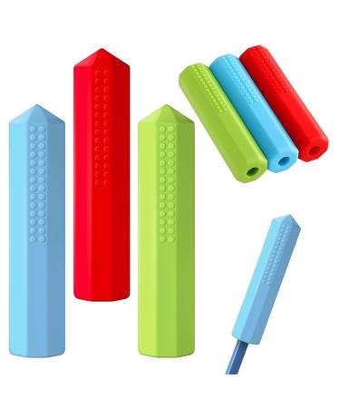 Buy Crybar Pencils - 3-Part Sensory Chewing Set | Colored Silicone Pencil Chews for Kids & Party Gifts - International Shipping Available - Buy Online on GoSupps.com