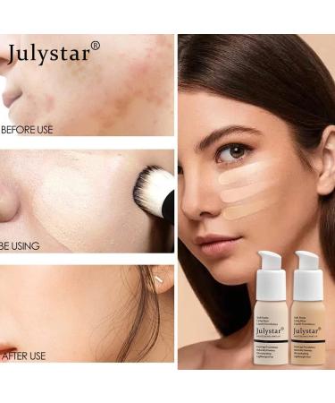 Julystar Makeup Moisturizer Repair Foundation Waterproof Long Lasting Concealer Liquid Foundation Beauty Makeup (03#) - Buy Online on GoSupps.com