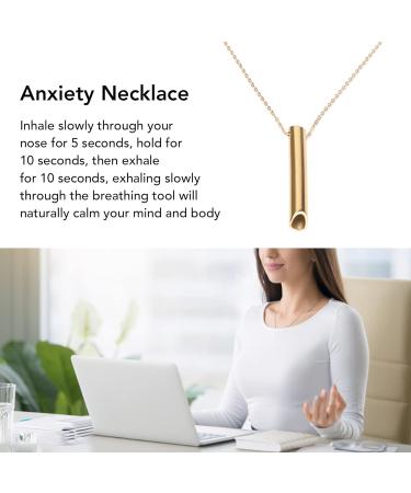 Anxiety Whistle Necklace Stress Relief Mindful Breathing Necklace Deep Breathing Tool for Anxiety Relief Breathing Exercises Meditation Relaxation Calming Down Slowing The Breath(3#) - Buy Online on GoSupps.com