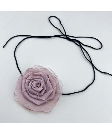 SOUTHJIELING Vintage Floral Choker Necklace - Chic Gothic Flower Neckband in Purple for Trendy Fashion - Buy Online on GoSupps.com