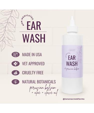 Lanana Creek Farms Botanical Ear Wash 7.7 oz Squeeze Bottle with Squirt Nozzle | Gentle | Non-Medicated | Gentle on The Ears | Made in The USA - Buy Online on GoSupps.com