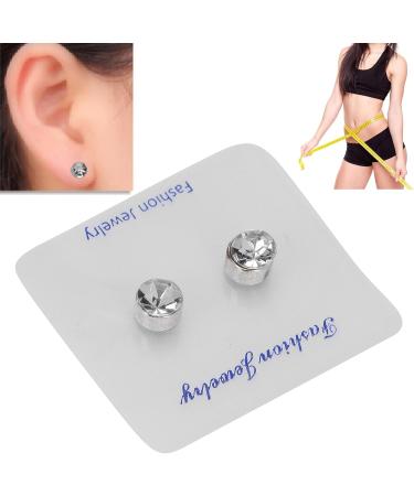 Magnetic Weight Loss Earrings | Non-Pierced Acupressure Earrings for Men & Women - Transparent White - Buy Online on GoSupps.com