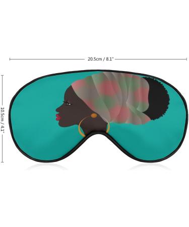 LynaRei Blue African Woman Sleep Mask - Elastic Blackout Eye Cover for Full Night's Sleep and Travel - Buy Online on GoSupps.com