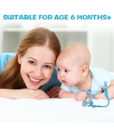 Vicloon Baby Teething Toy | BPA-Free Silicone Teether for Boys & Girls | Easy-to-Hold Rudder Design | Chewlery | Blue - Buy Online on GoSupps.com