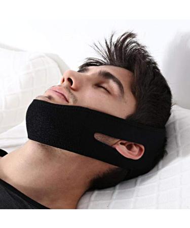 Anti Snoring Chin Strap Unisex Sleeping Belt Headband Jaw Support Facial Lifting Strap Belt Comfortable Snore Reduction Relief Sleep Aid 26 x 1.6inch