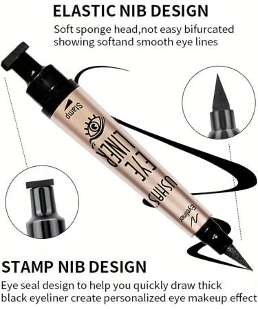 Waterproof Eyeliner Dual Head Smudge-Proof Makeup Tool for Eyes Eyeliner Stamp Tool for Stage Performance Dating Shopping Outgoing Pochy - Buy Online on GoSupps.com