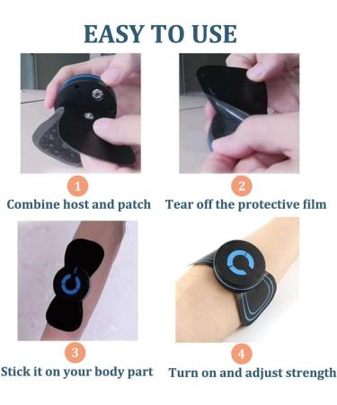 Dyroe 5-Piece Portable Cervical Massage Pad for Neck & Body Pain Relief - Mini Electric Massager for Neck Shoulder Back Waist & Legs - Buy Online on GoSupps.com