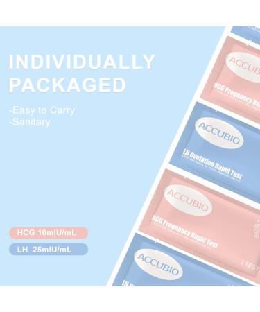 Accubio Ovulation & Pregnancy Test Combo Kit - 50 LH & 20 HCG Strips - Over 99% Accurate Fertility Tests with 70 Free Urine Cups - International Shipping - Buy Online on GoSupps.com